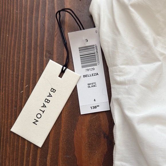 White Ruched Mini Dress - Picture 2 of 4